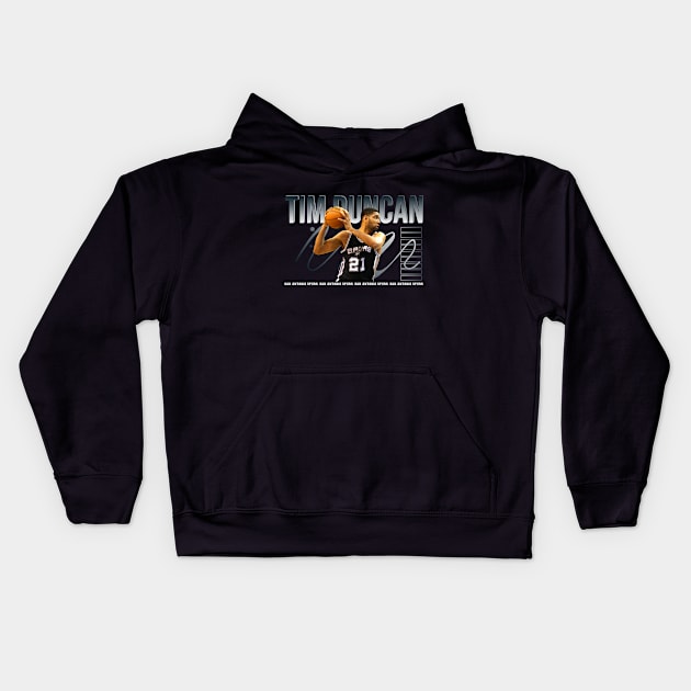 Tim duncan Kids Hoodie by Aloenalone